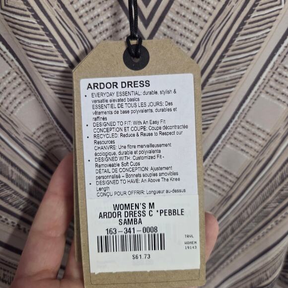 NWT prAna Mini Dress Ardor Pebble Samba Sleeveless Racerback Size Medium - Picture 3 of 6